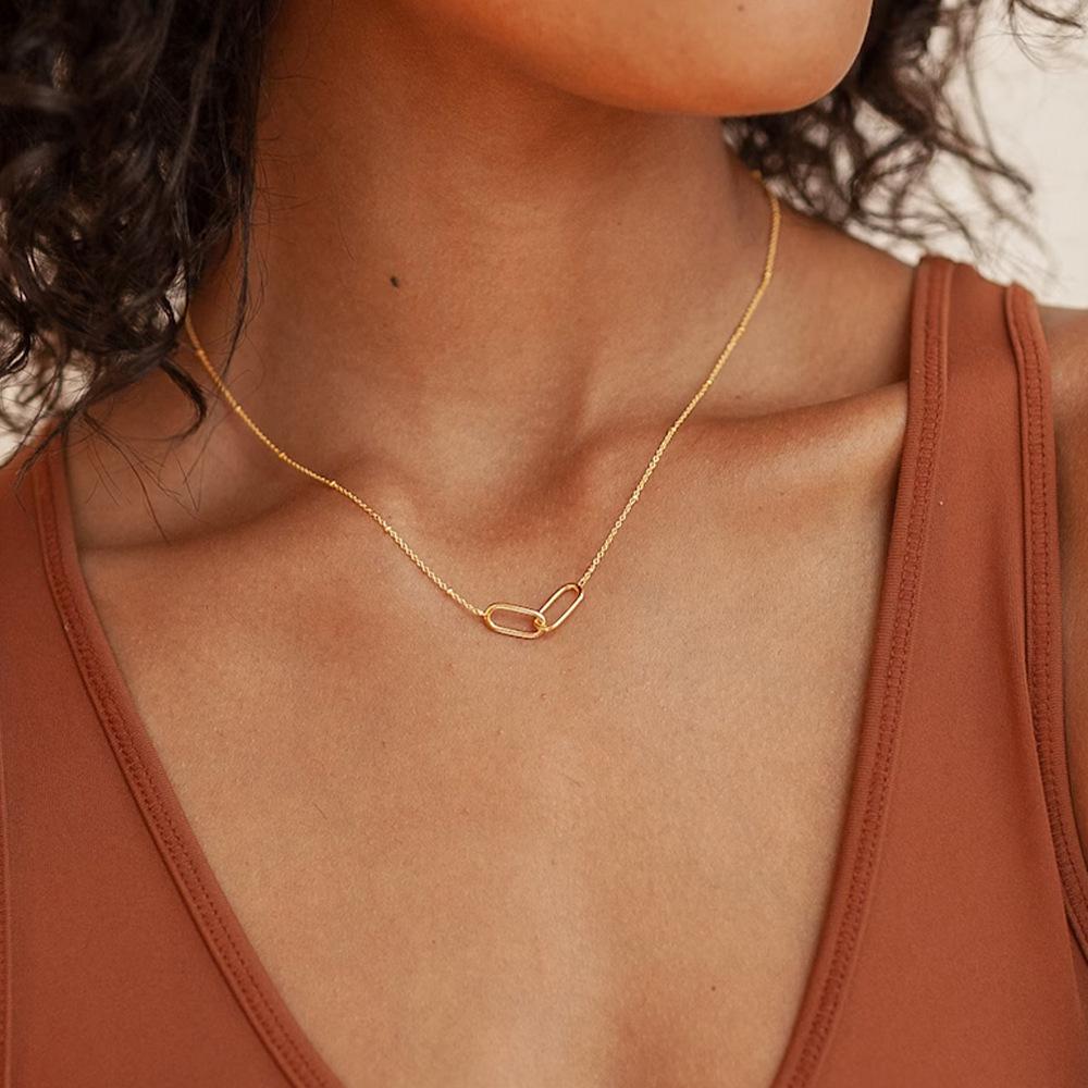 Infinity Pendant Bead Chain Necklace – 14K Gold Plated on Stainless Steel