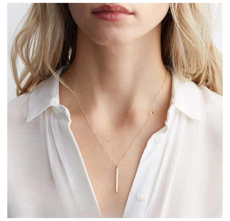 Layered Geometric Pendant Necklace Set (3pcs) – 14K Gold Plated on Stainless Steel
