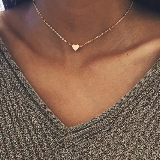 Heart Pendant Necklace – 14K Gold Plated on Stainless Steel