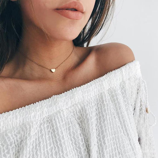 Heart Pendant Necklace – 14K Gold Plated on Stainless Steel