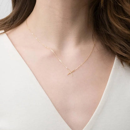 X Pendant Necklace – 14K Gold Plated on Stainless Steel